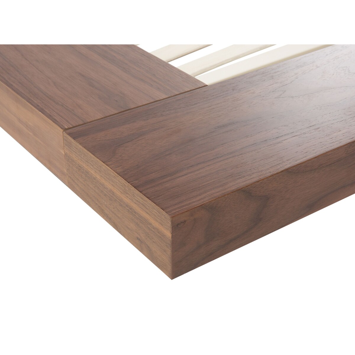 Łóżko ze stolikami nocnymi 160 x 200 cm brązowe ZEN