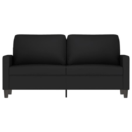vidaXL Sofa 2-osobowa, czarna, 140 cm, tapicerowana aksamitem