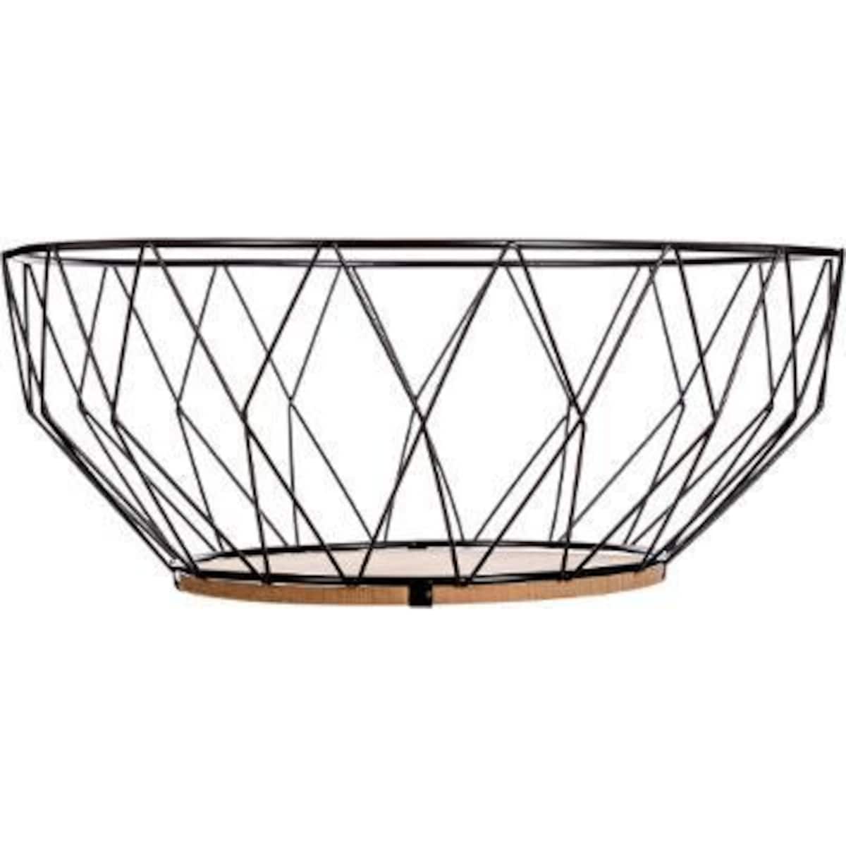 Koszyk na owoce, metalowy, Ø 28 cm, kolor czarny