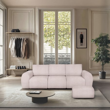 Mirel Sofa 3 osobowa różowa