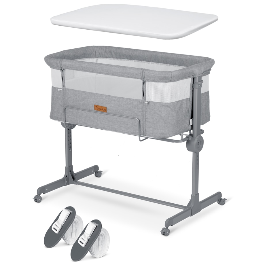 Łóżeczko dziecięce niemowlęce dostawka Nukido składane 0-5m