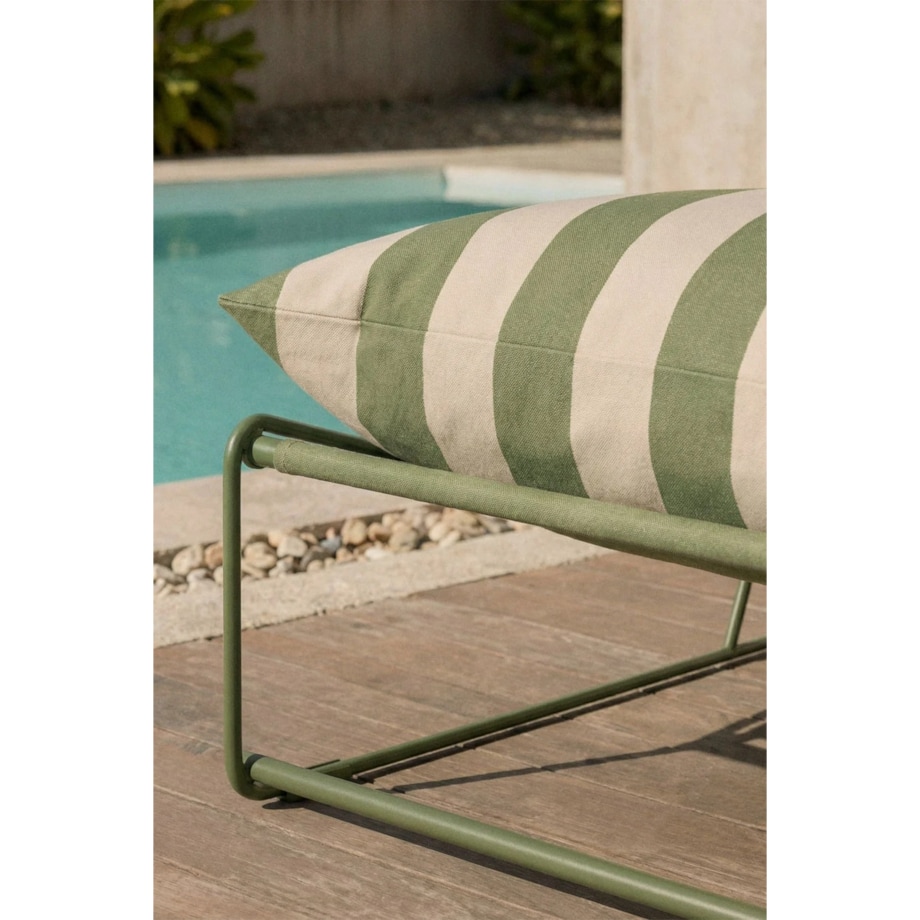 Fotel ogrodowo-domowy Amaro paski beżowo-oliwkowy
