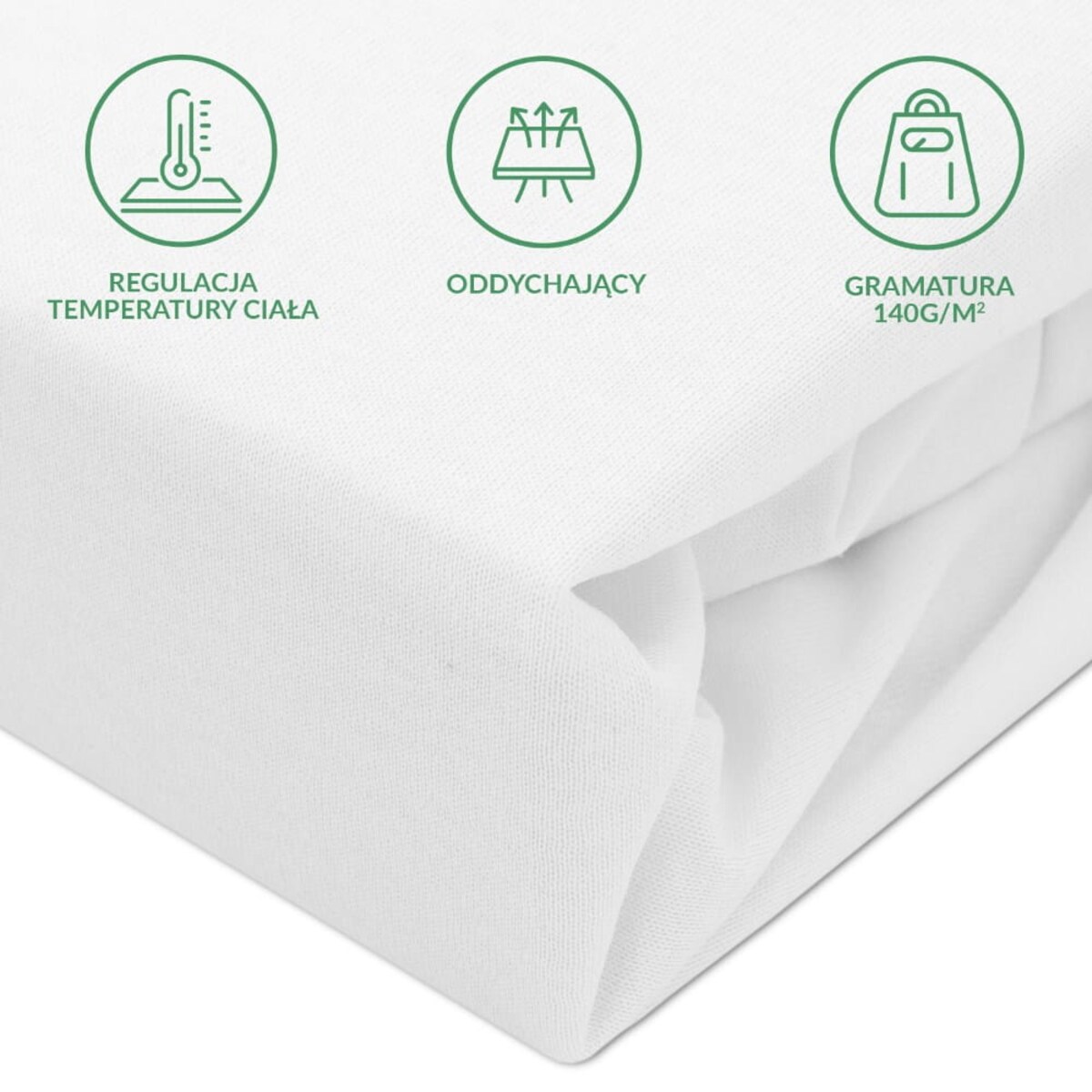 Prześcieradło ochronne wodoodporne z gumką 2w1, rozmiar 160x200 SG kolor biały