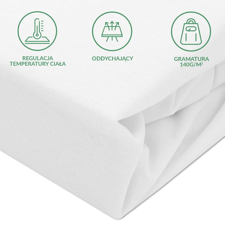 Prześcieradło ochronne wodoodporne z gumką 2w1, rozmiar 160x200 SG kolor biały