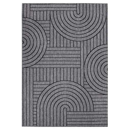 Funkcjonalny dywan na zewnątrz i do wnętrz, dwustronny DUO 58420 Antracyt 80x150