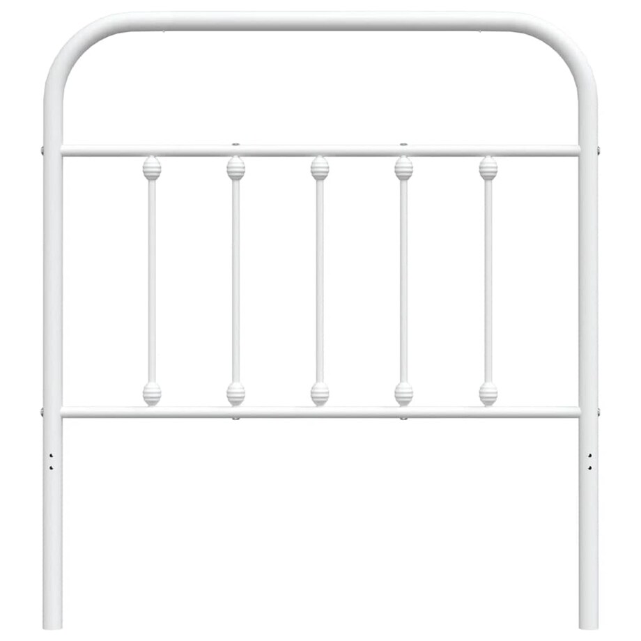 vidaXL Metalowe wezgłowie, białe, 90 cm