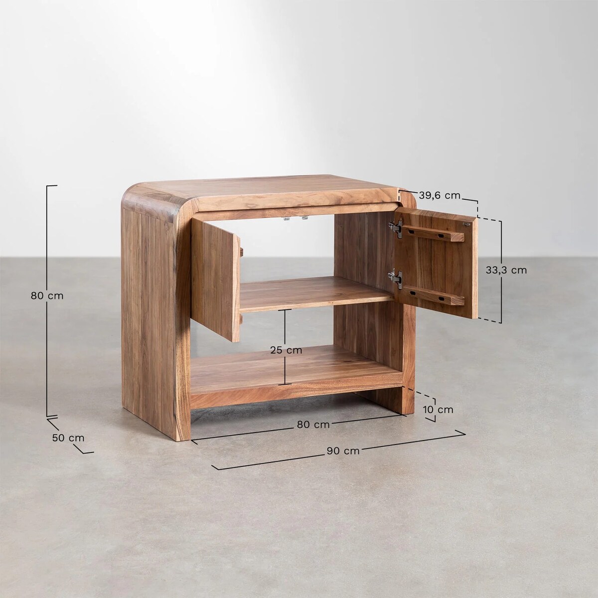 Szafka łazienkowa drewno akacji Rangiroa 90 cm