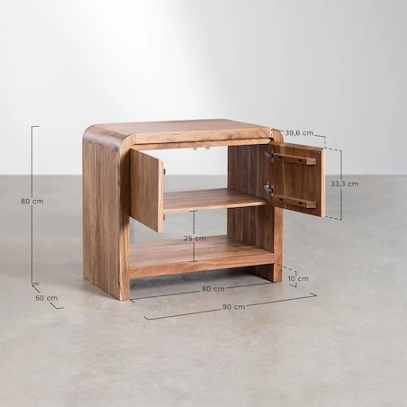 Szafka łazienkowa drewno akacji Rangiroa 90 cm