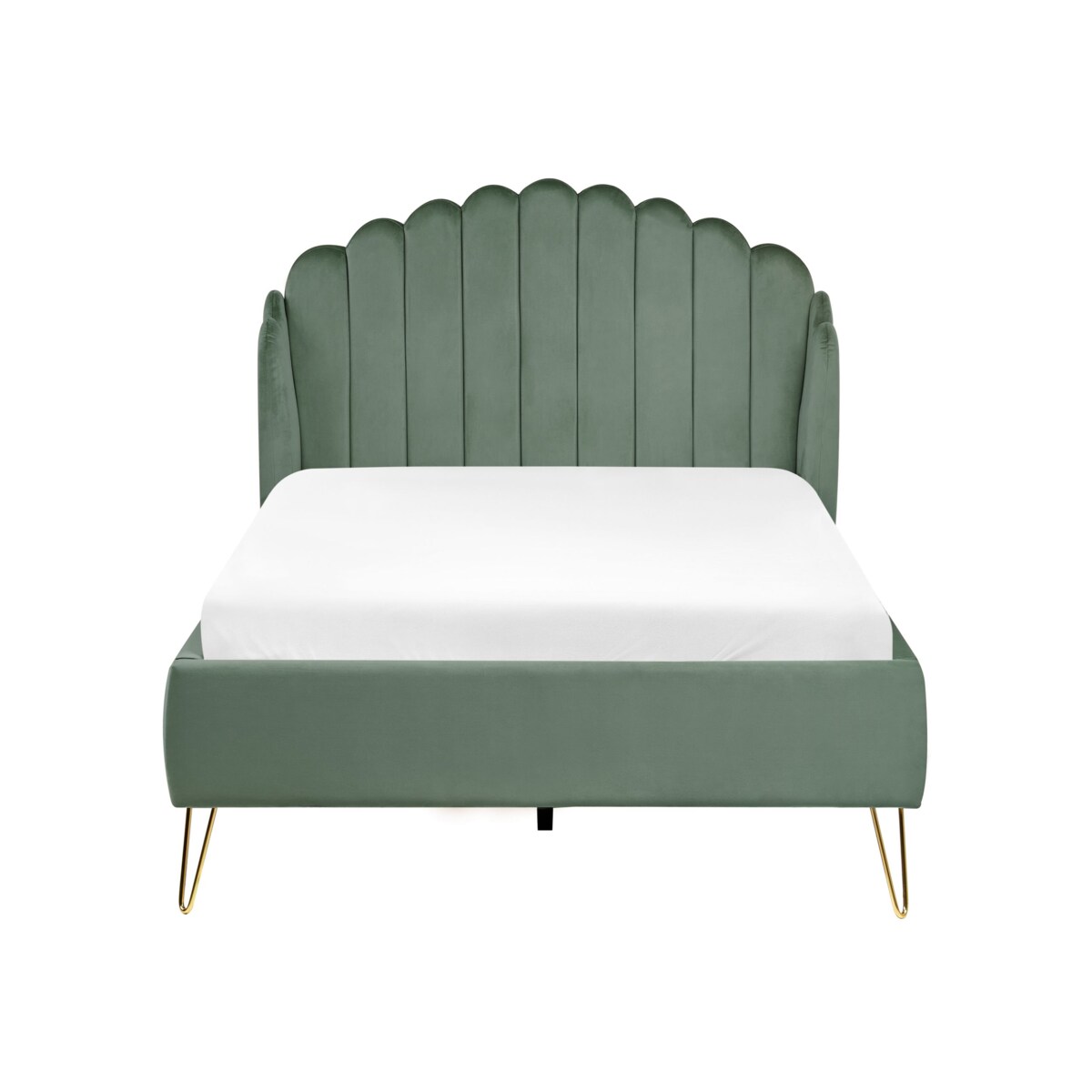 Łóżko Welur AMBILLOU 120 x 200 cm Zielony