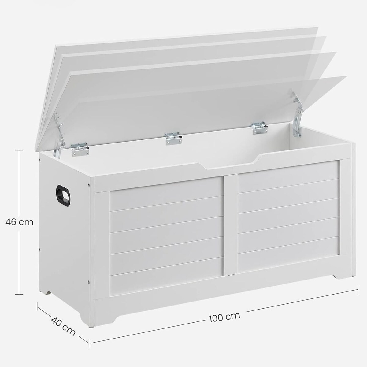 Skrzynia Do Przechowywania 100X40X46 Cm Biały