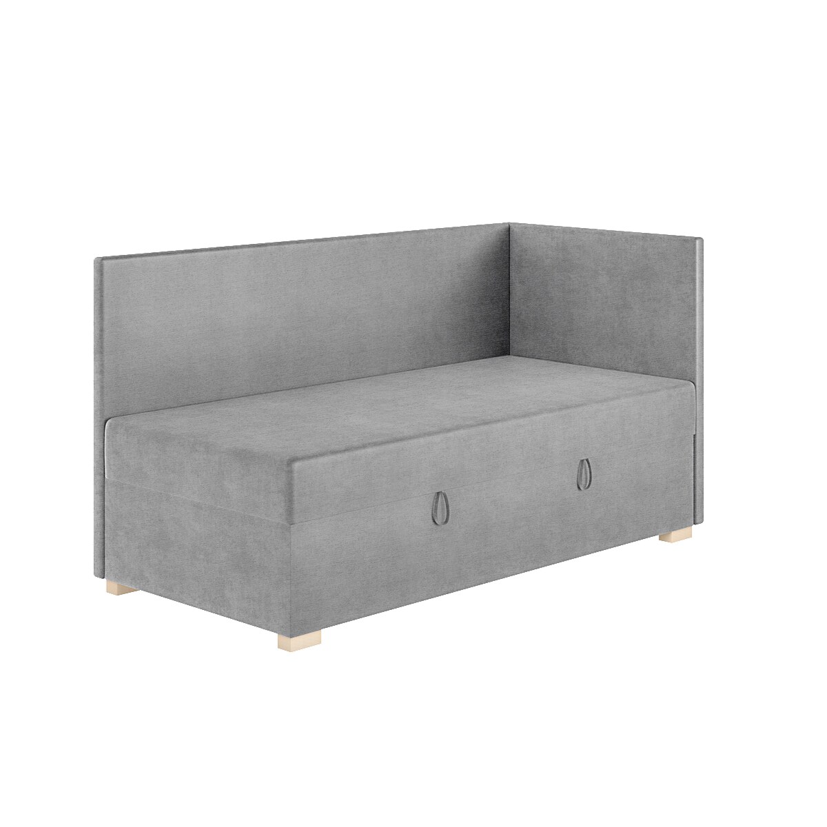 Mesonica Łóżko Flexi, szare, 90x200, Prawostronne