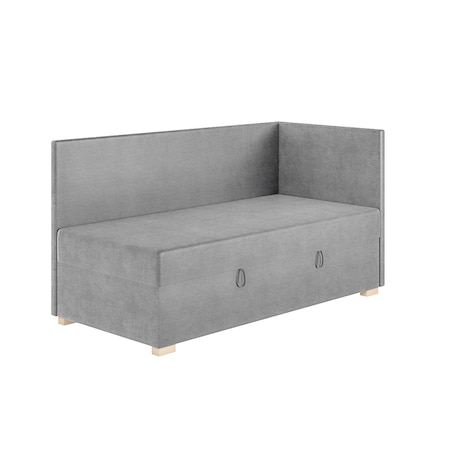 Mesonica Łóżko Flexi, szare, 90x200, Prawostronne