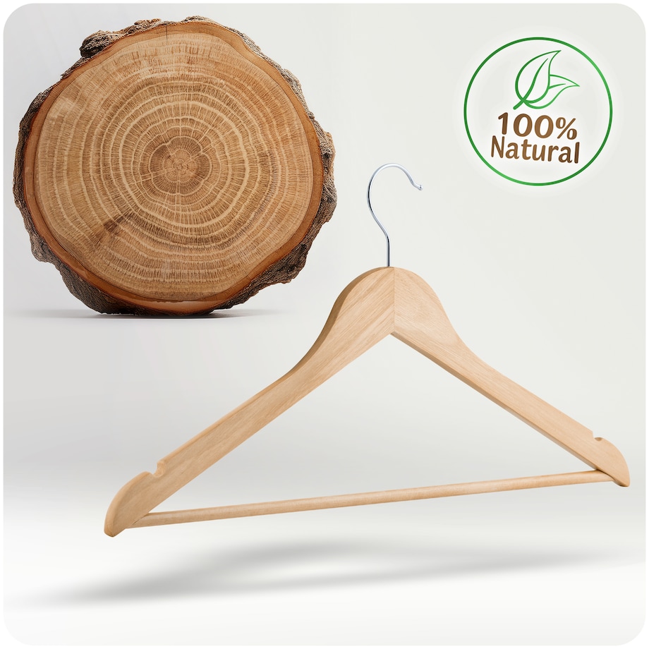 Wieszaki drewniane na ubrania do szafy 30szt wieszak Massido