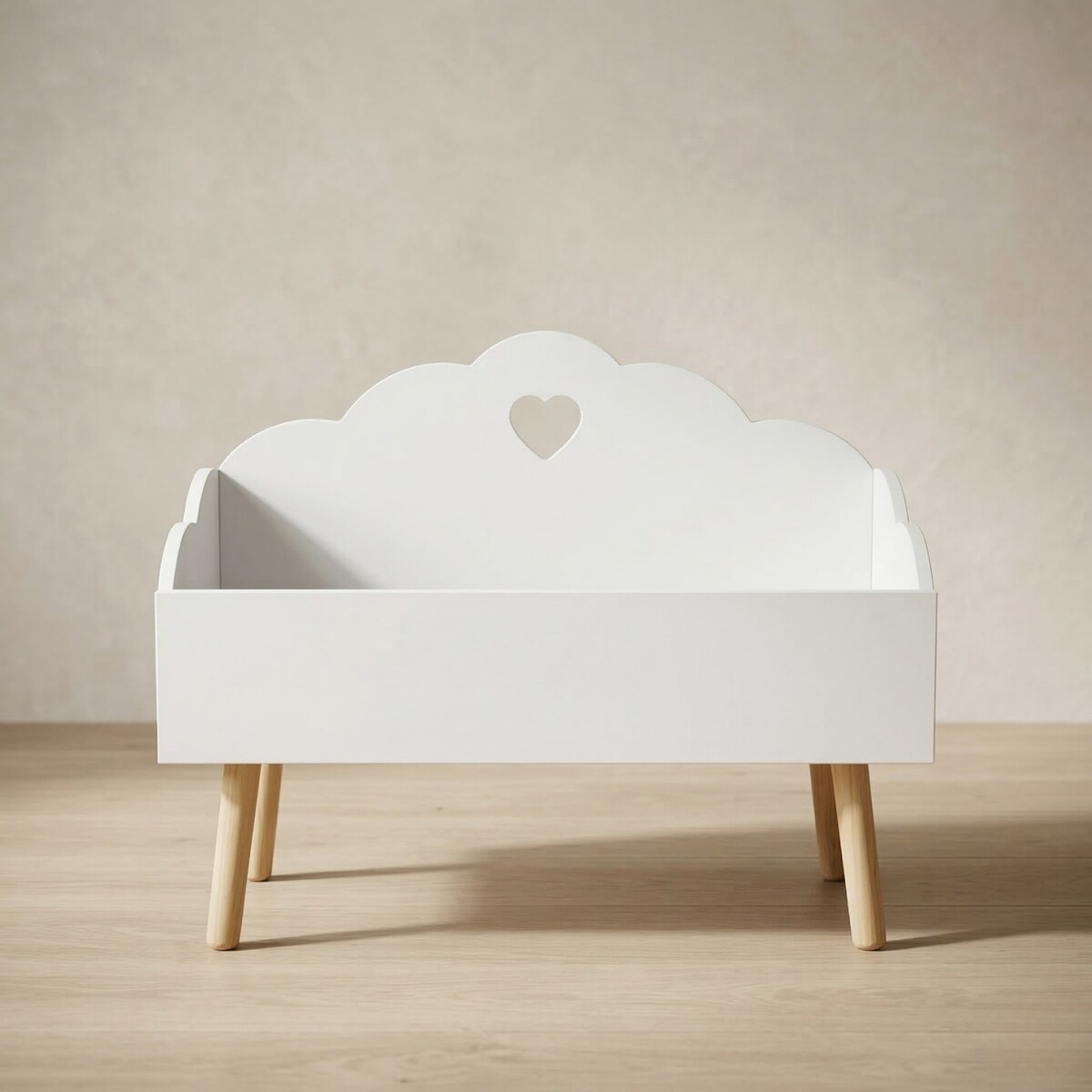 Skrzynia na zabawki z motywem chmurki NUVU, 55 x 45 x 28 cm