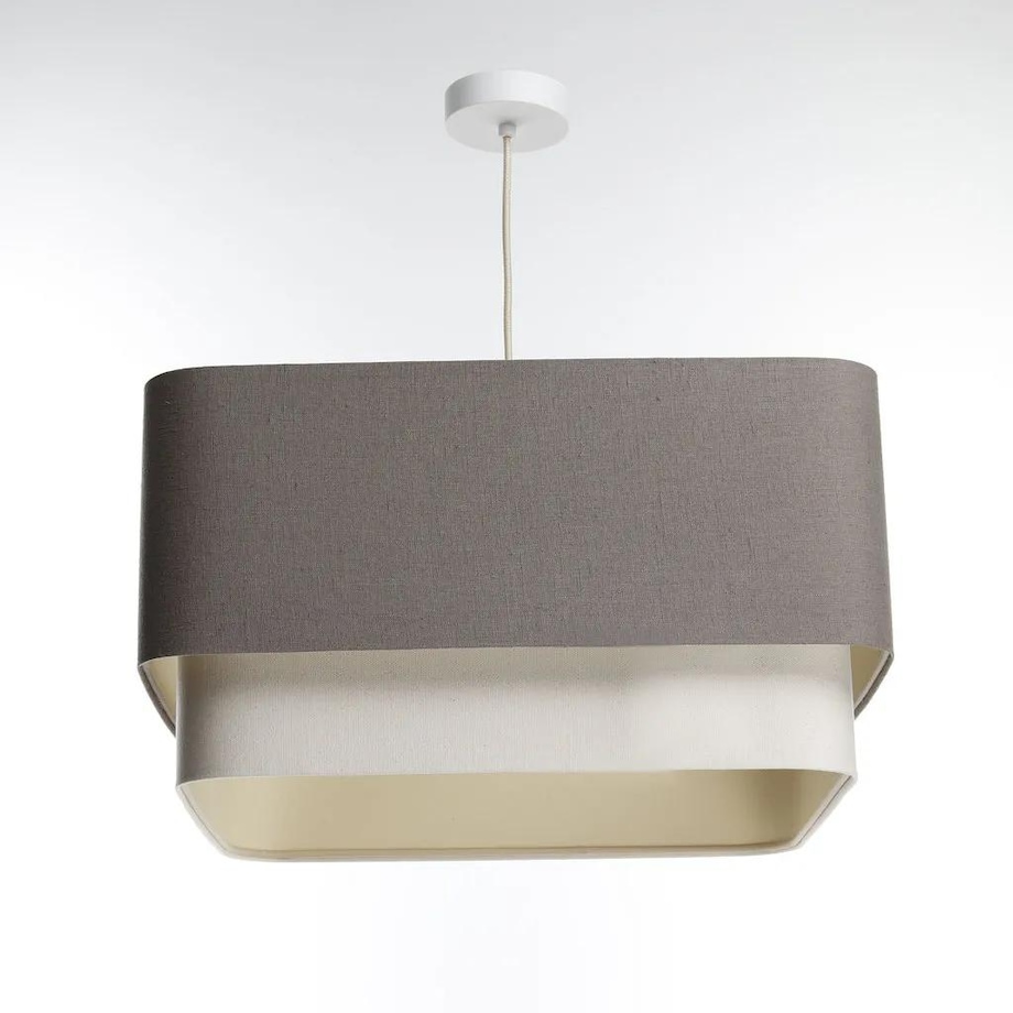 Lampa wisząca KWADRO DUO 003 51x47cm brązowa/kremowa