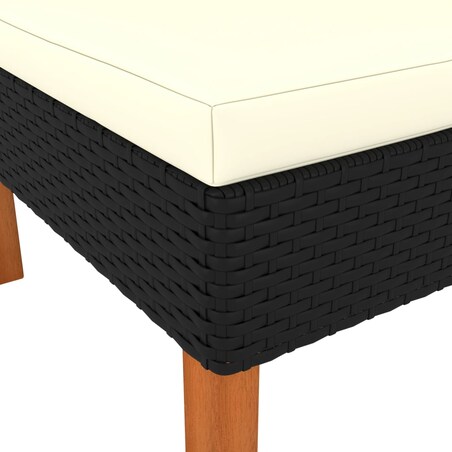 vidaXL Siedziska narożne, 2 szt., polirattan i drewno eukaliptusowe