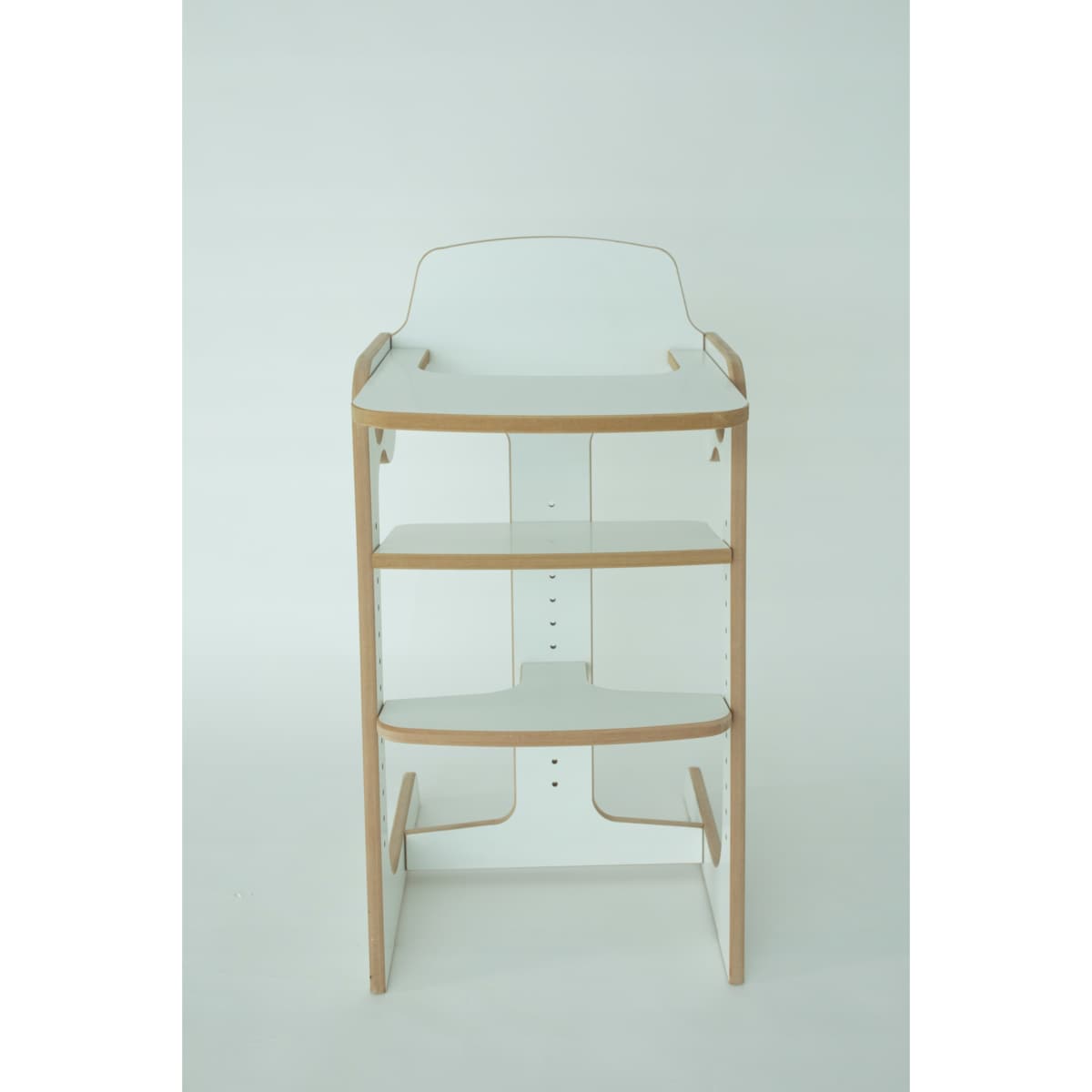 Krzesełko do karmienia DREWNIANE białe do jadalni REGULOWANE CERTYFIKOWANE