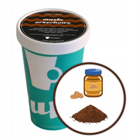 Kawa aromatyzowana mielona o smaku MASŁO ORZECHOWE ARABICA 200g Cup&You - kawa smakowa deserowa