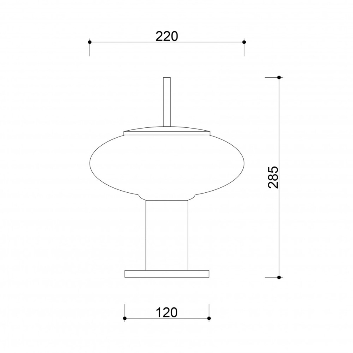 TORNI ST czarna lampa stołowa