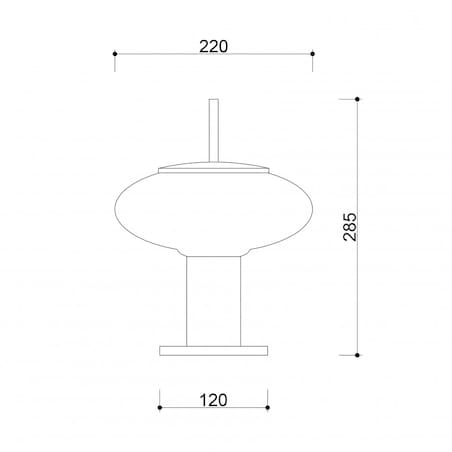 TORNI ST czarna lampa stołowa