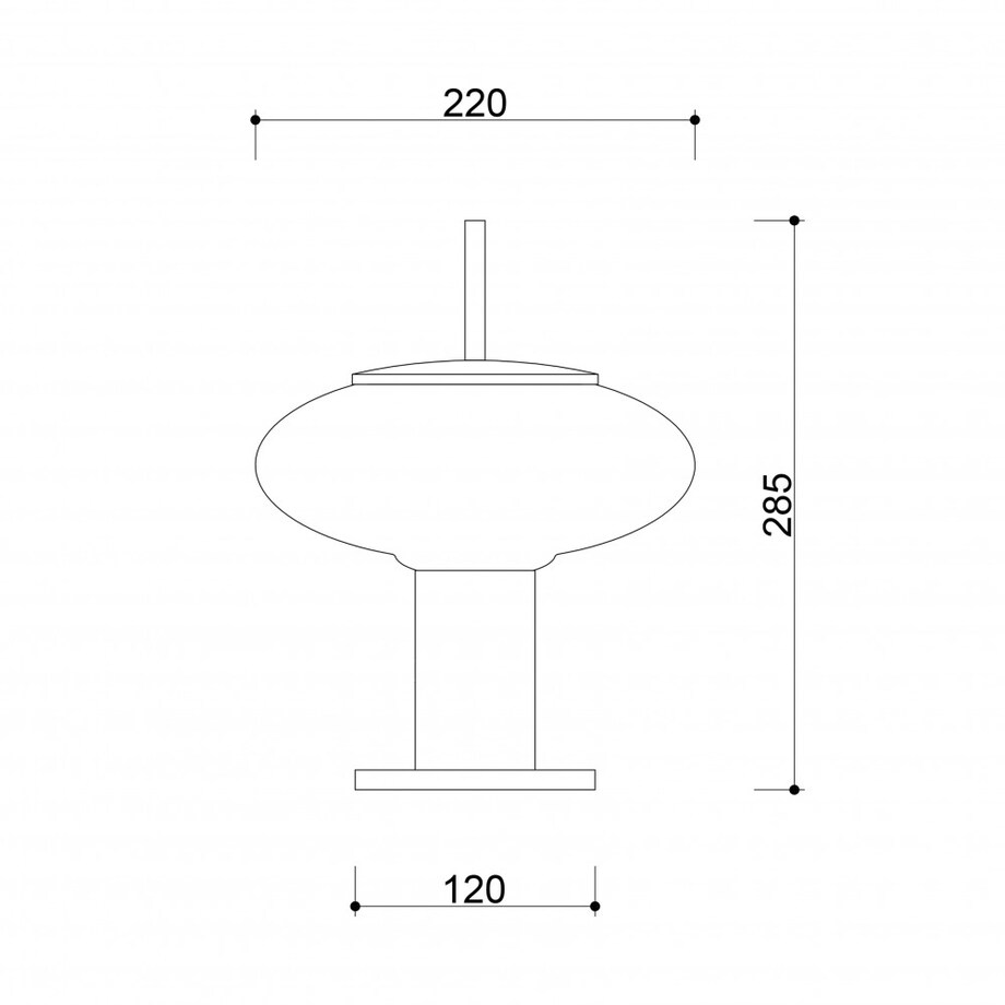 TORNI ST czarna lampa stołowa