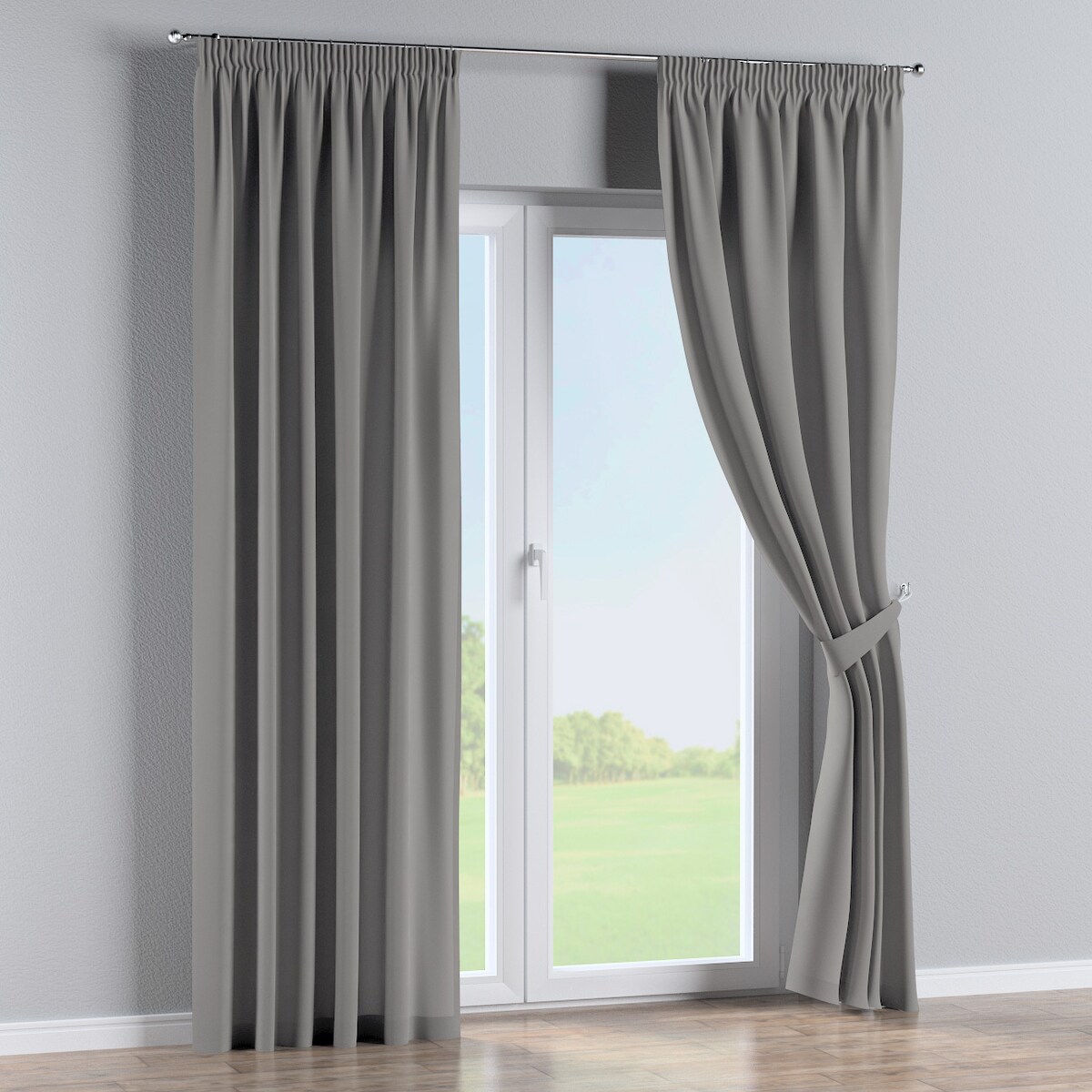 Zasłona na taśmie marszczącej 1 szt. 130x260 szary