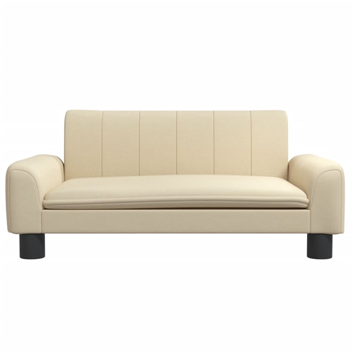 vidaXL Sofa dla dzieci, kremowa, 70x45x30 cm, obita tkaniną