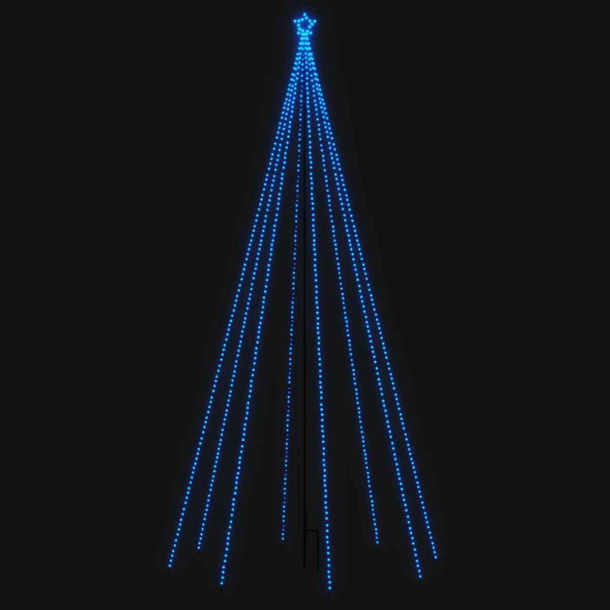 vidaXL Choinka LED do wnętrz na zewnątrz 576 diod LED niebieska, 3,6 m