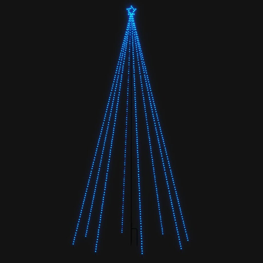 vidaXL Choinka LED do wnętrz na zewnątrz 576 diod LED niebieska, 3,6 m