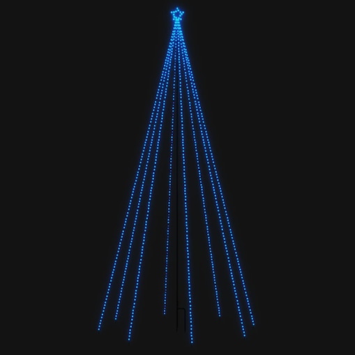 vidaXL Choinka LED do wnętrz na zewnątrz 576 diod LED niebieska, 3,6 m