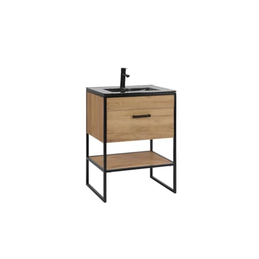 Szafka pod umywalkę BROOKLIN 820 60 cm dąb craft złoty