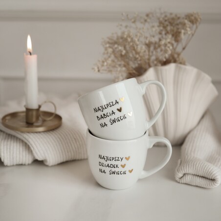 Kubek 300 ml - NAJLEPSZA BABCIA NA ŚWIECIE ZŁOTE SERCA