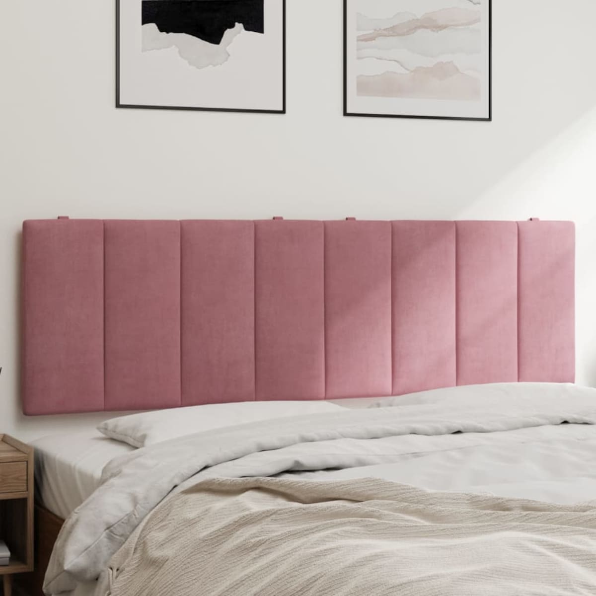 vidaXL Poduszka na wezgłowie, Hanko, różowa, 160 cm, aksamitna