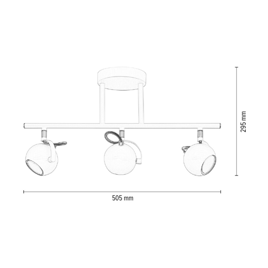 Lampa Sufitowa BRITOP Lighting 3xGU10 50W Kompozycja Chromu i Bieli w Klasycznym Designie, 1 szt.