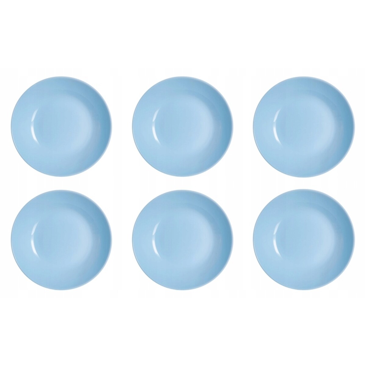 6x TALERZE OBIADOWE GŁĘBOKIE 20 cm LUMINARC diwali NIEBIESKIE na zupę obiad