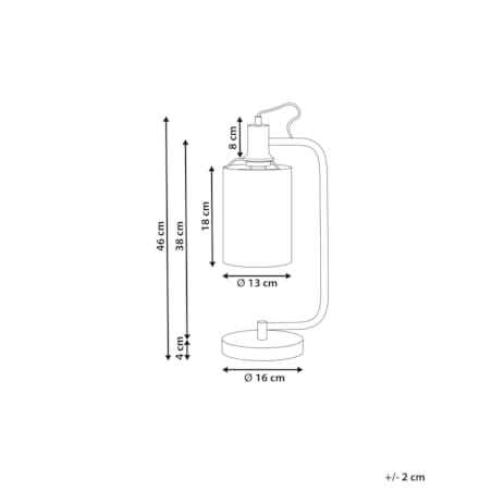 Lampa stołowa metalowa miedziana LIBERIA