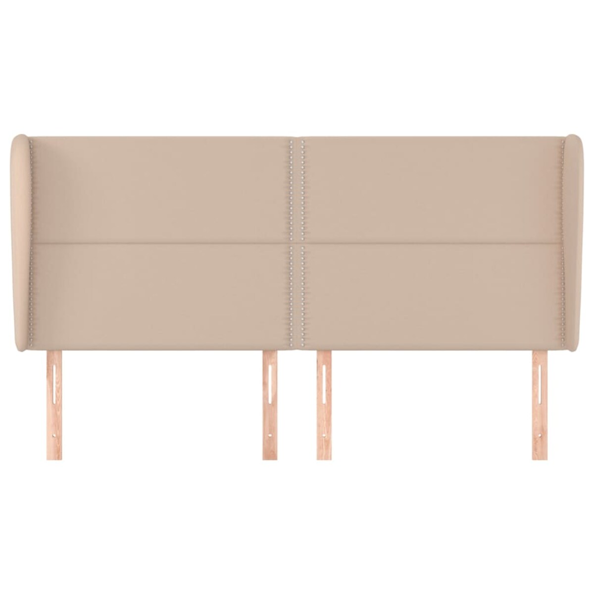 vidaXL Zagłówek uszak, cappuccino, 183x23x118/128 cm, sztuczna skóra