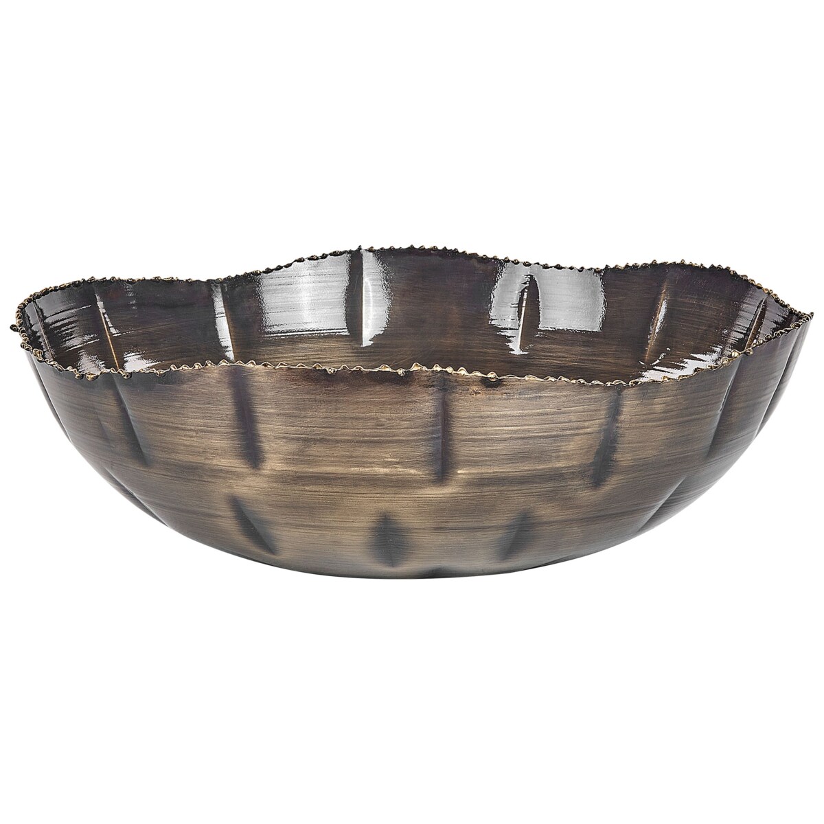 Zestaw 3 mis dekoracyjnych PINANG Metal Mosiężny