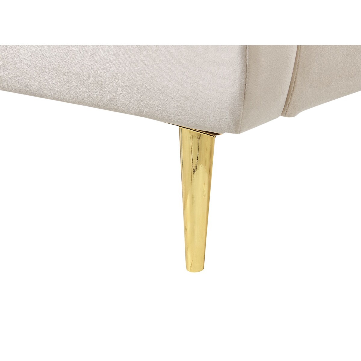 Łóżko Welur FORBACH 180 x 200 cm Beżowy