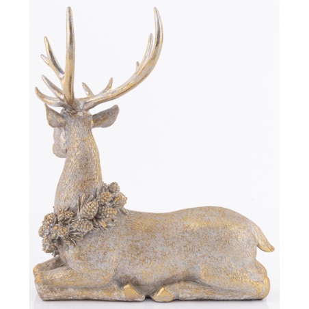 Figurka - Leżący renifer 30x26,5x16,5 cm TONAKAI brązowy
