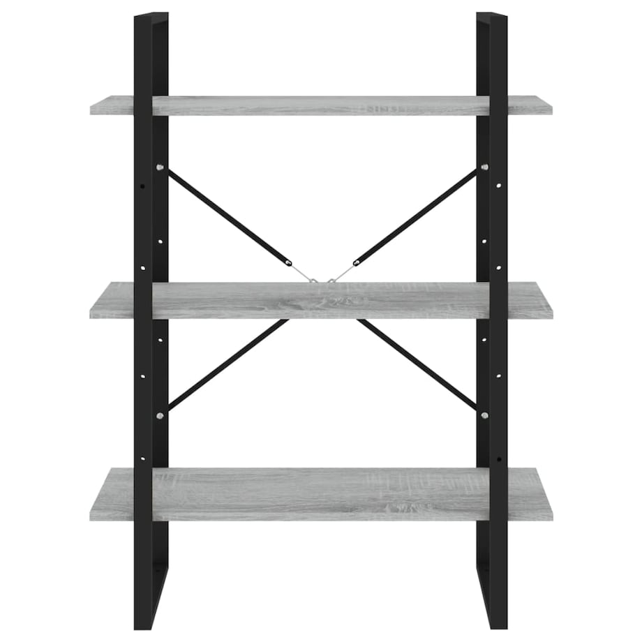 vidaXL Regał na książki, szary dąb sonoma, 80x30x105 cm