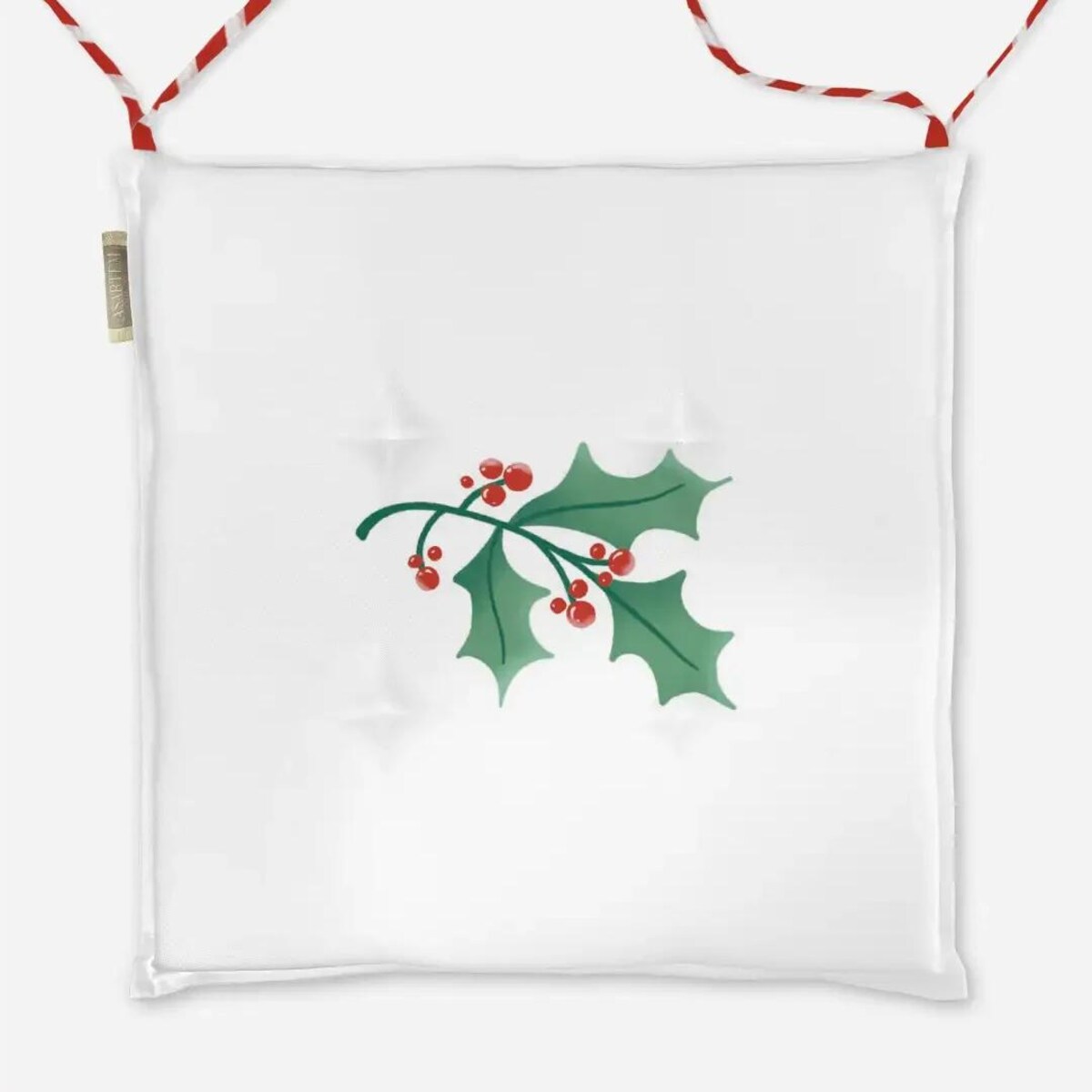 Poduszka świąteczna na krzesło - Minimalistyczna jemioła