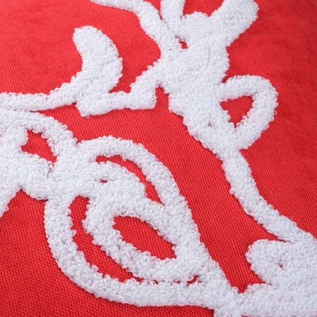 Poszewka dekoracyjna świąteczna 45X45 czerwona, renifer