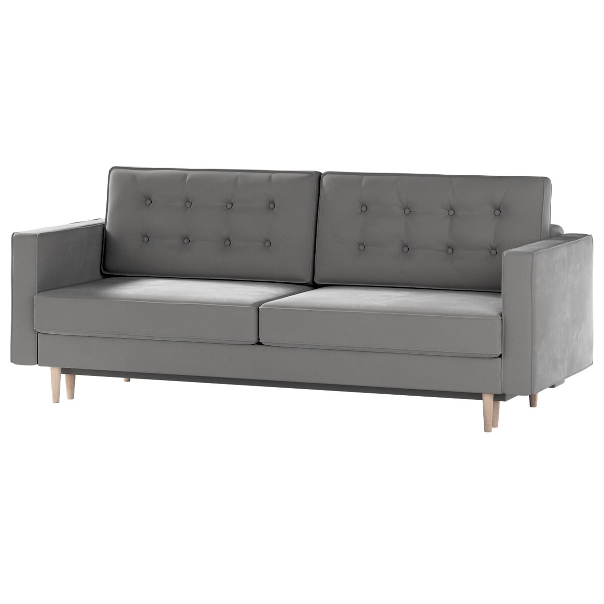 Sofa rozkładana Svein, ciepły szary, 224 x 97 x 91 cm, Tkaniny tapicerskie - sofy