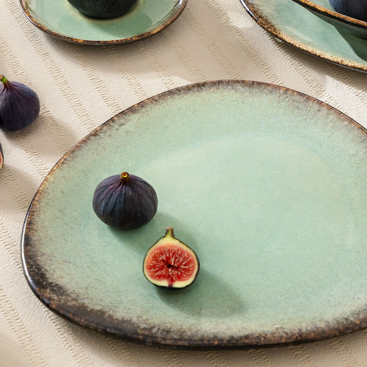 Konsimo PRIMA Zestaw obiadowy pasta 6os. (12 el.), szałwiowy