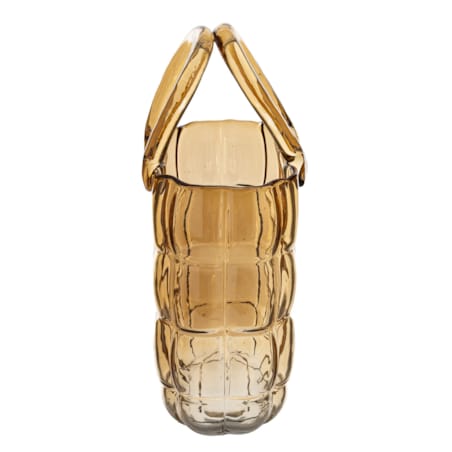 Wazon szklany 27x19x11,5 cm TORBA jasnobrązowa