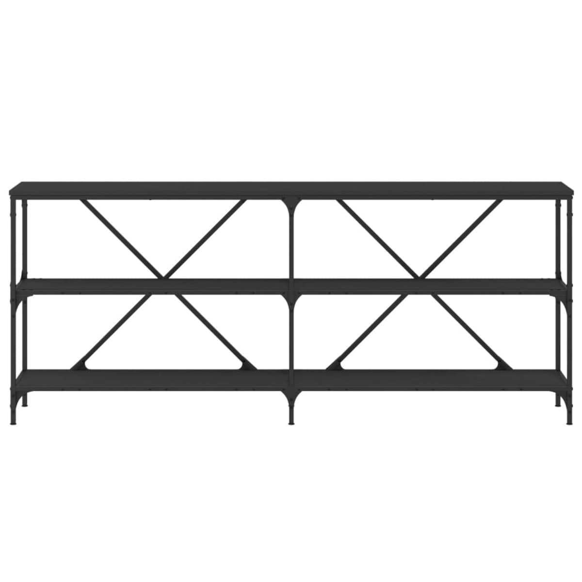 vidaXL Stolik konsolowy, czarny, 180x30x75 cm, materiał drewnopochodny