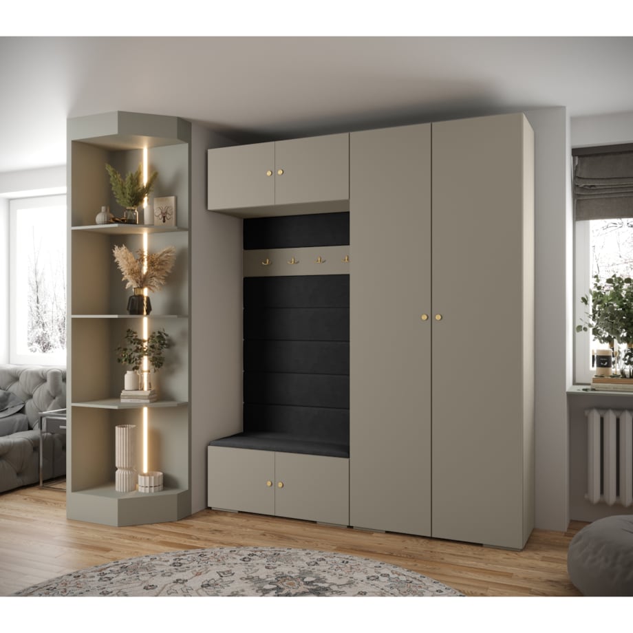 Garderoba do przedpokoju INOVA 2 Z18 kaszmir+złoty+manila18