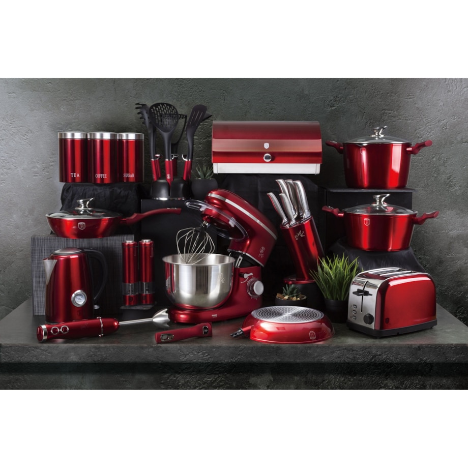 Patelnia marmurowa 28 cm czerwona Berlinger Haus BH-1253