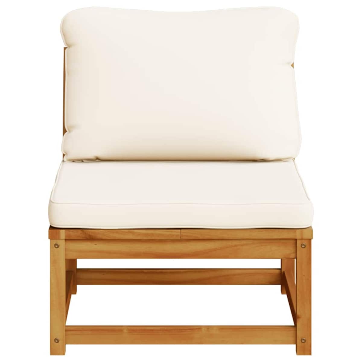 vidaXL Krzesło ogrodowe z poduszkami, lite drewno akacjowe